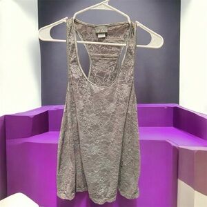 Dots Gray Lace Top LARGE